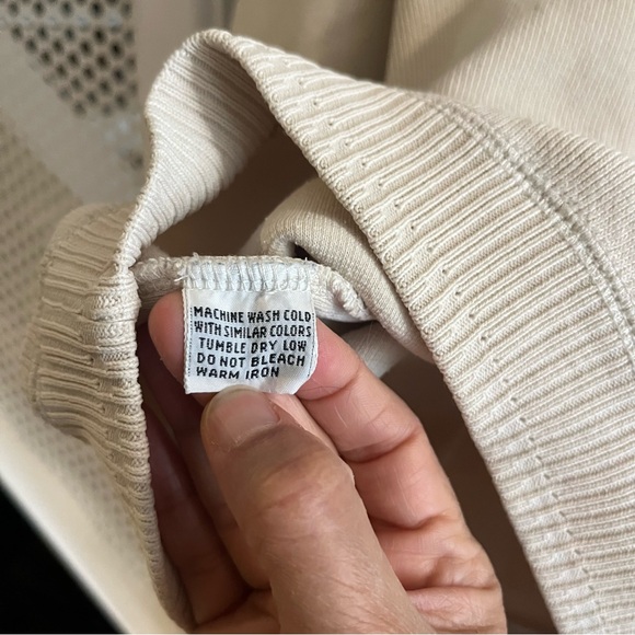 Tommy Bahama 1/4 Zip Sweater Pullover Style Size Small in Vanilla Cream - Picture 6 of 10